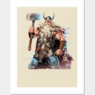 Thor, god of Thunder graphic design t-shirt Posters and Art